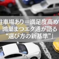 鴻巣の駐車場付きまつエクサロンを表現するカラフルな駐車場の模型写真