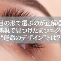 鴻巣のまつエクで理想のデザインを選ぶ女性の目元の接写
